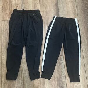 Kids Black Jogger Pants | set of two | size 4/5